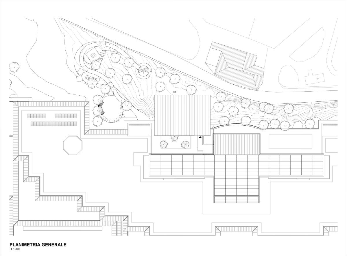 Planimetria generale dell'Educational Center della Andrea Bocelli Foundation all’interno dell’ospedale Meyer di Firenze 