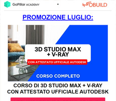 Corso 3D Studio Max + Attestato a 129€ + iva