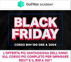 Black Friday: Corso BIM 100 Ore soli 300€ + iva