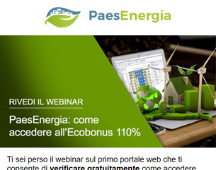 PaesEnergia: come accedere all’Ecobonus 110% – Rivedi il webinar