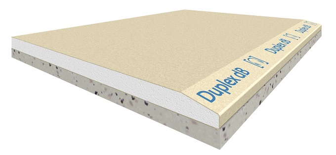 GYPSOTECH® DUPLEX dB di Fassa, pannello accoppiato utilizzabile per la formazione di contropareti e controsoffitti.