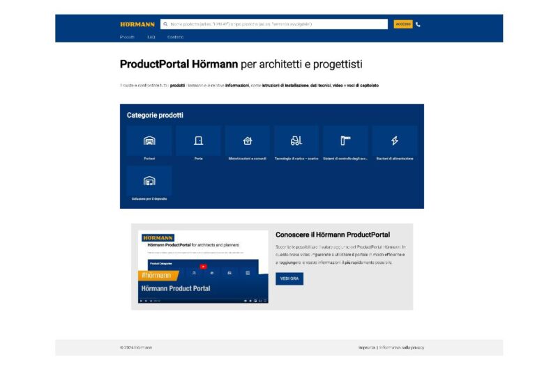 Product Portal: la libreria tecnica digitale Hörmann per i progettisti