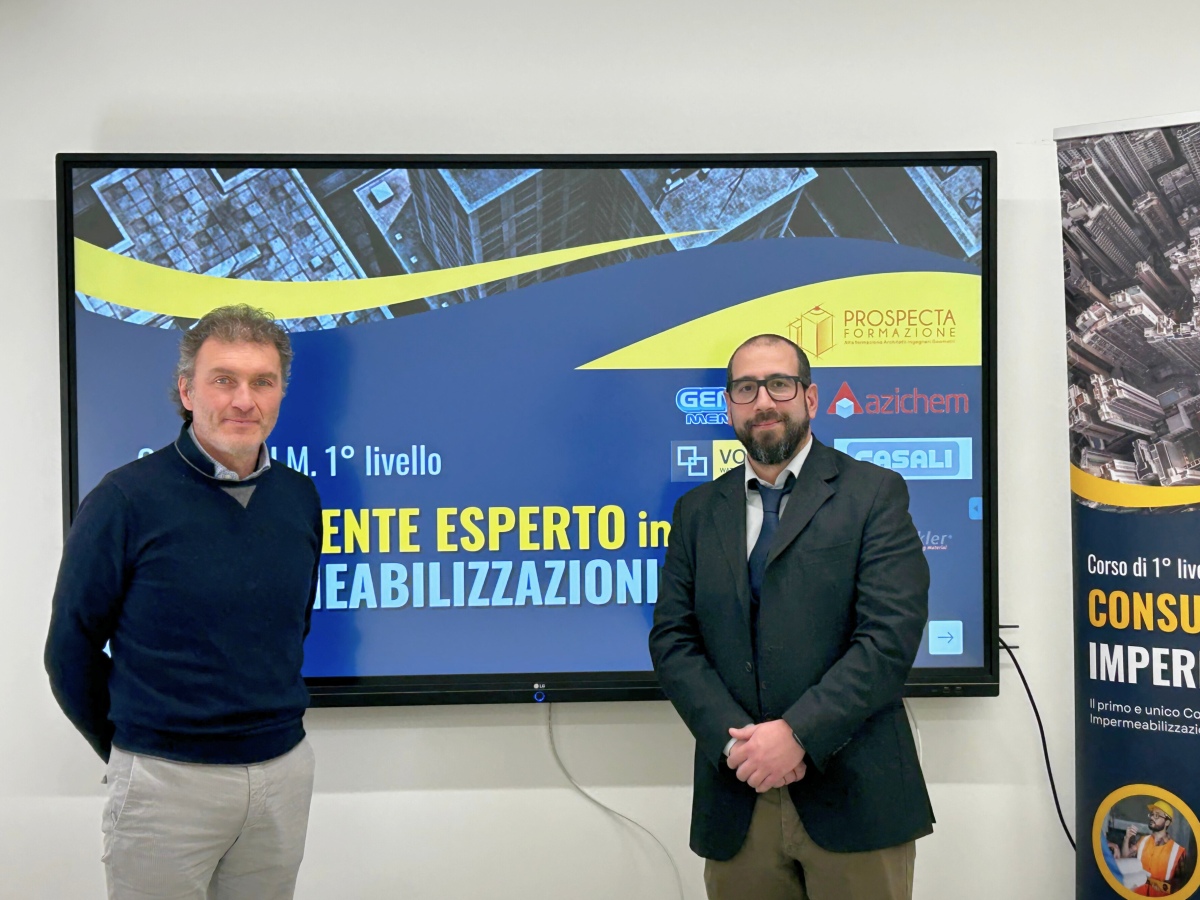Arch. Diego Cea, Direttore responsabile dell'Ufficio Tecnico e Paolo Castiglioni, responsabile commerciale di area di Casali