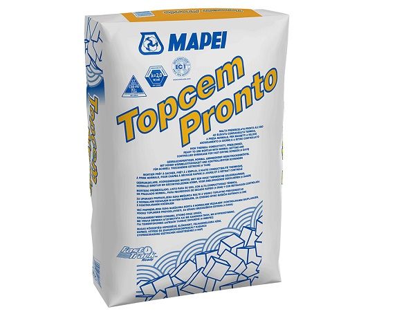 Topcem Pronto di Mapei è una malta premiscelata pronta all’uso, a elevata conducibilità termica