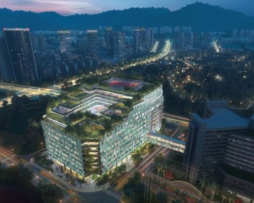 Shenzhen: nuovo ospedale pediatrico con giardini pensili a cascata