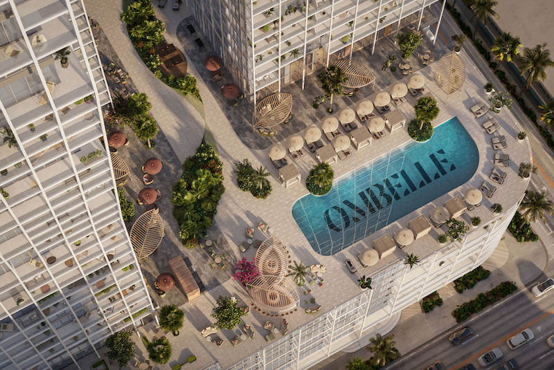 Ombelle: L'area con la piscina 