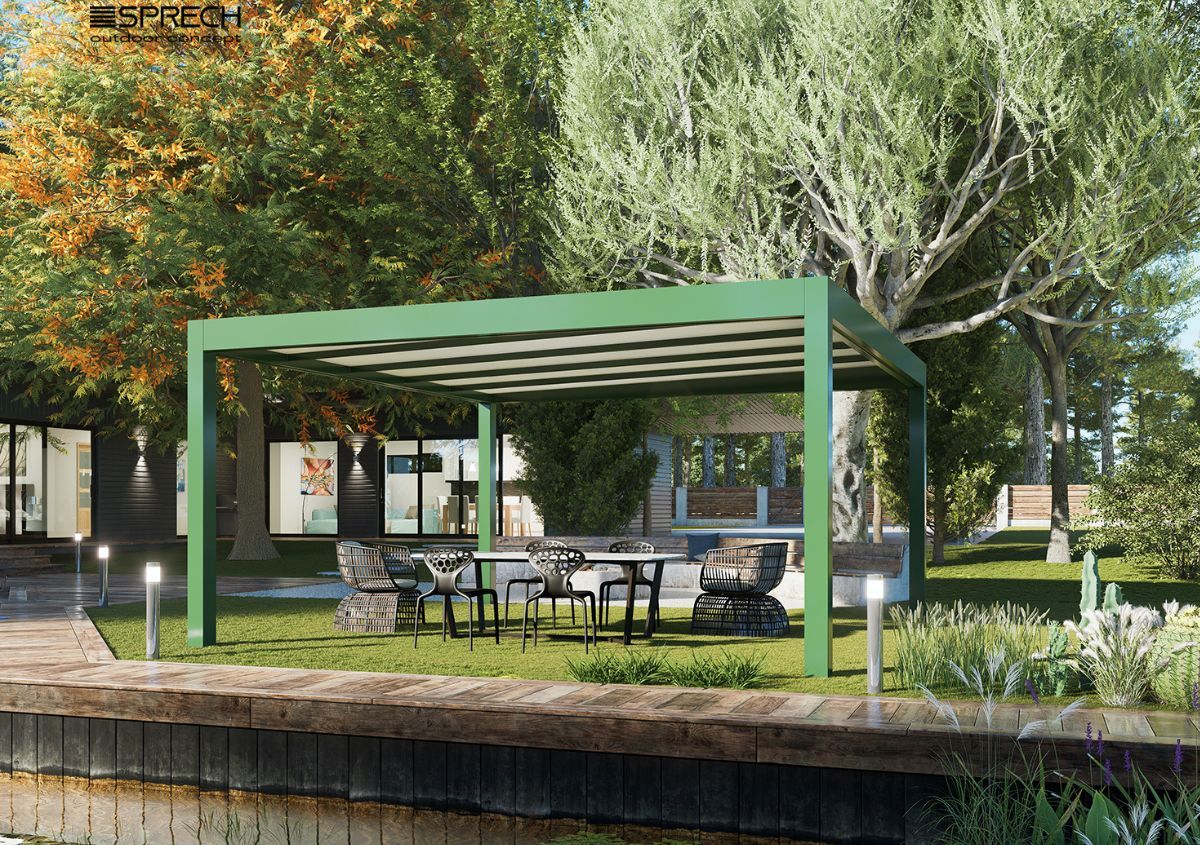 Qbox Linea, la pergola autoportante di Sprech