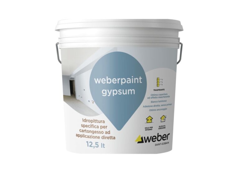 WeberPaint Gypsum – idropittura per applicazioni su cartongesso